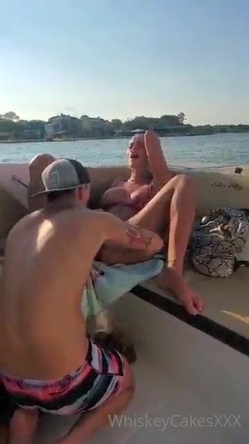 WhiskeyCakes gets fingerblasted and eaten out in public on boat