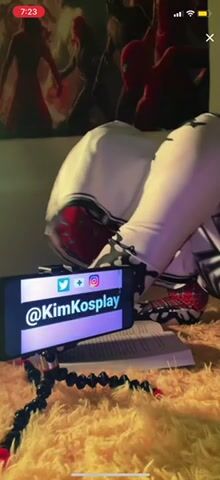 KimKosplay getting fucked on TikTok live Pt.2