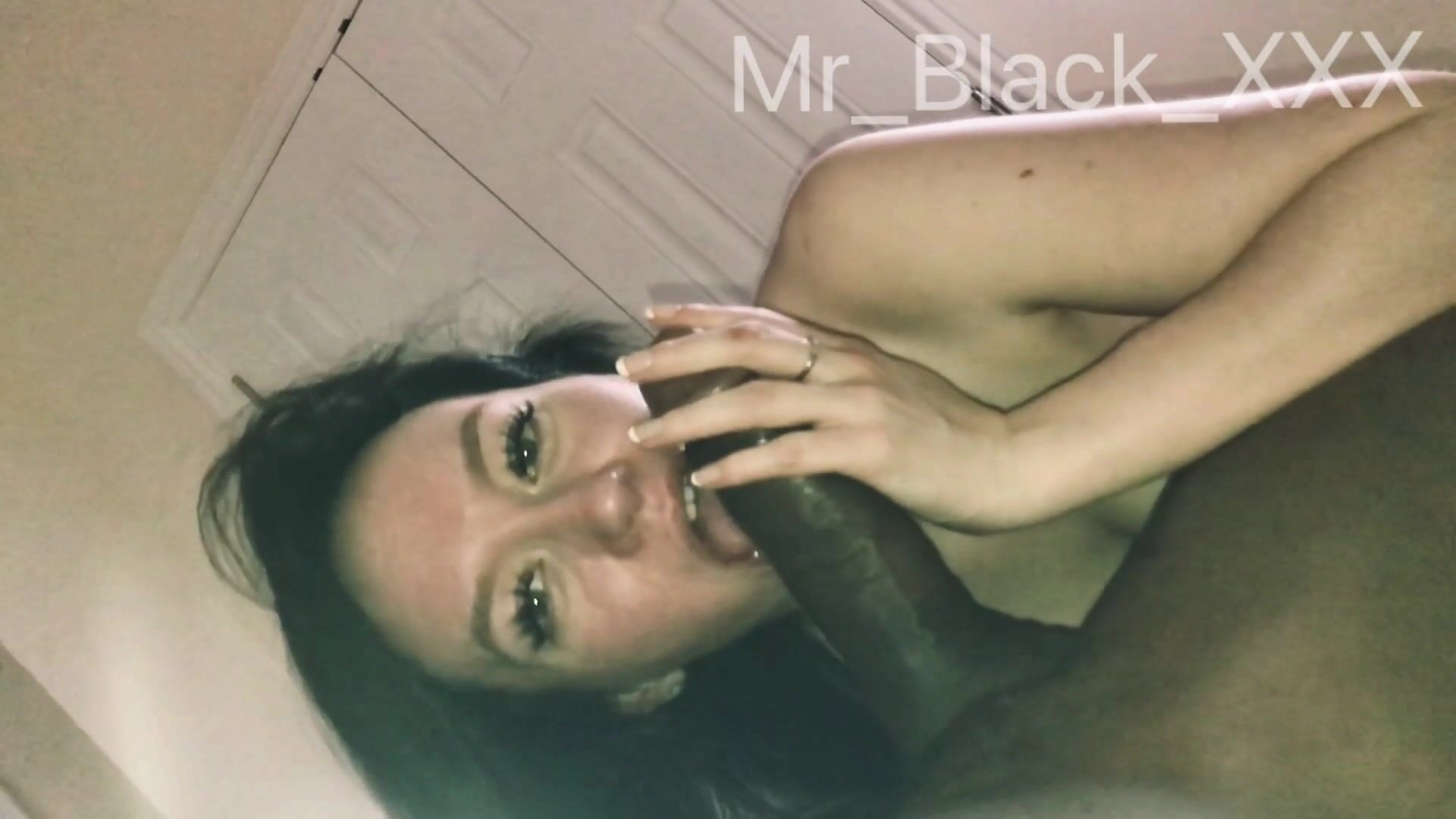 Mr Black XXX sexy slut goes to work on my cock