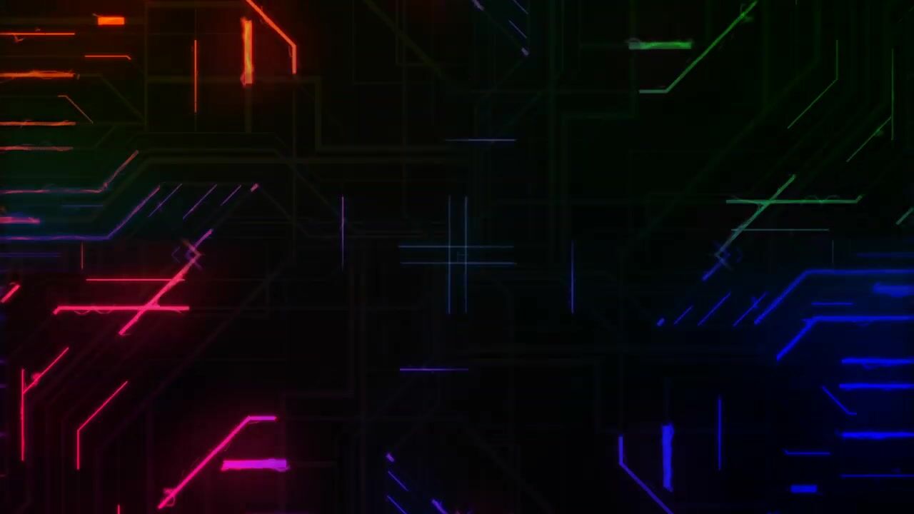Abstract Neon Multicolored Lines Background Loop