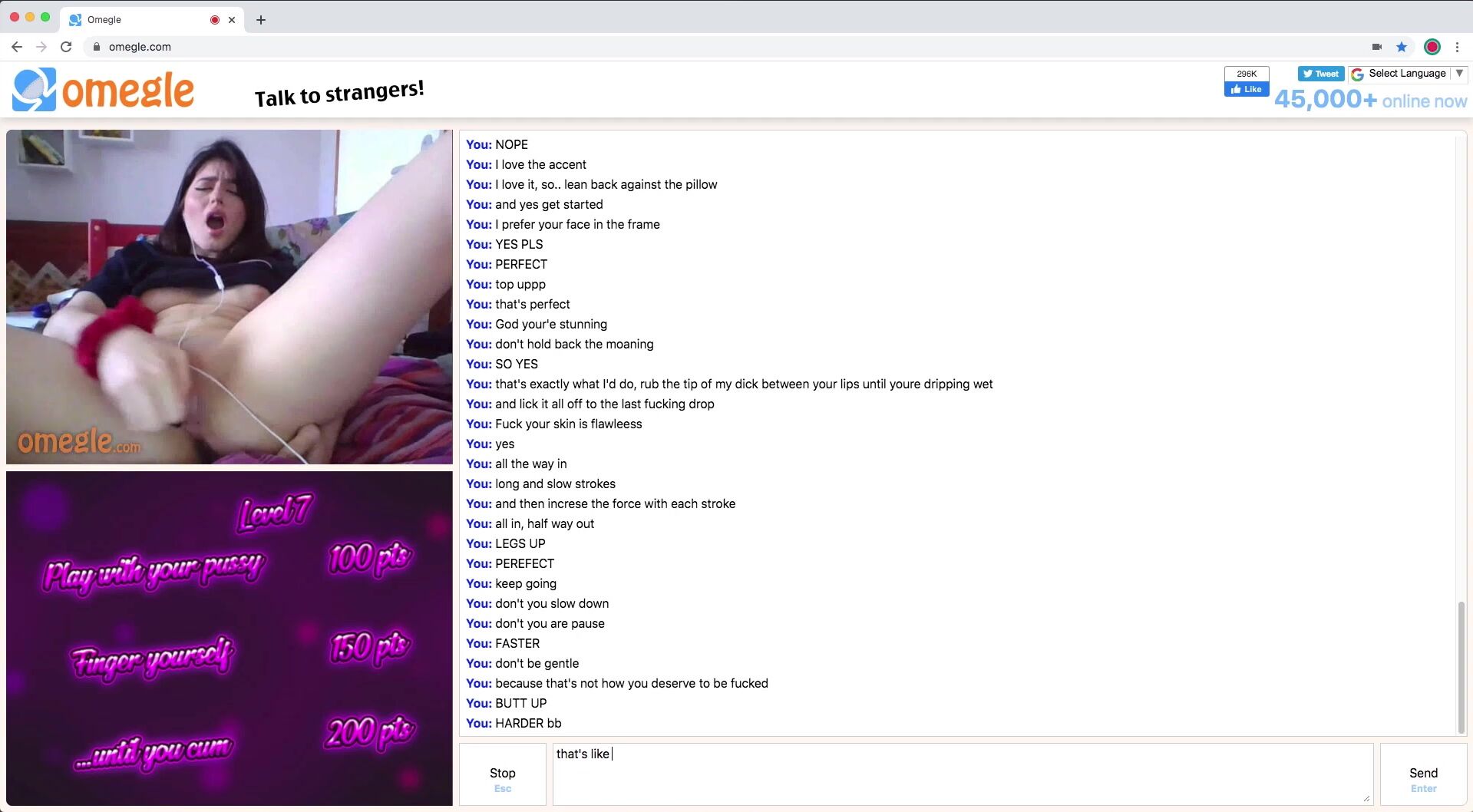 French teen does all she is asked on Omegle ????