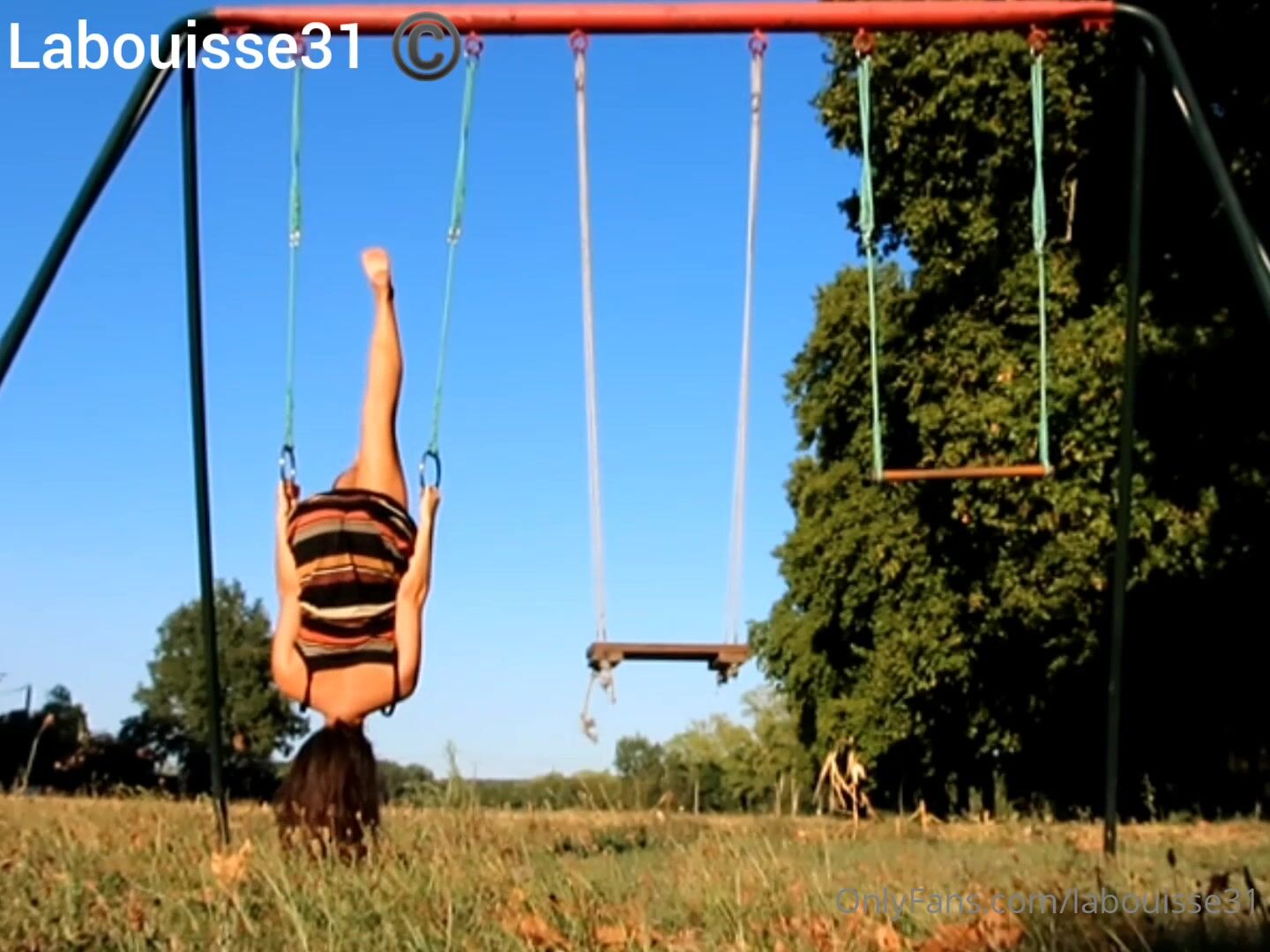 Labouisse on playground swings public flashing