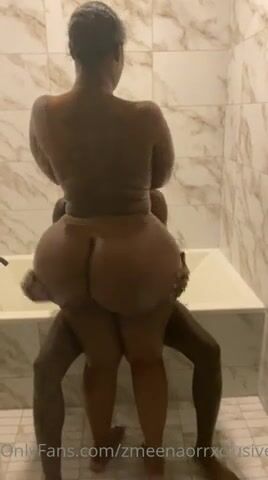 Buttjob shower sex