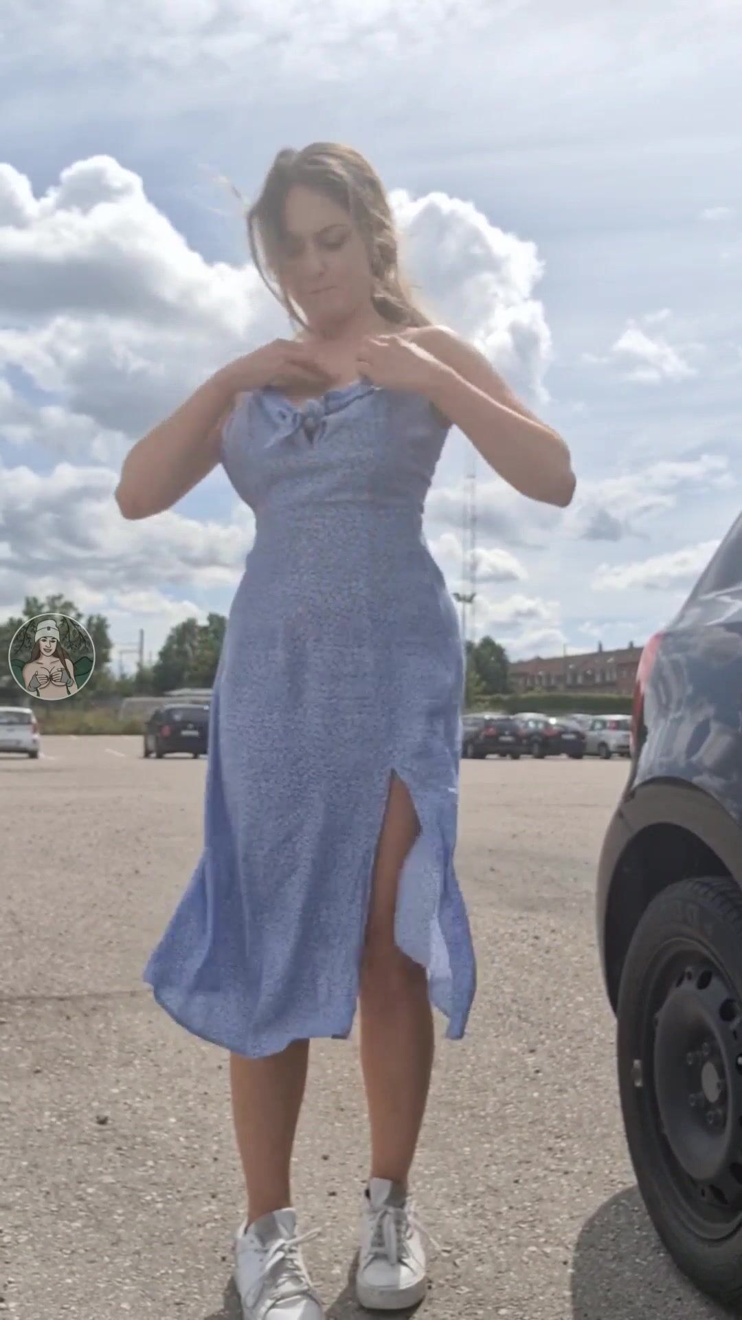 HotGirlMeg Change Dress in carpark
