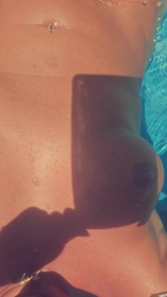 Jenny Scordamaglia Nude Spreading in Pool