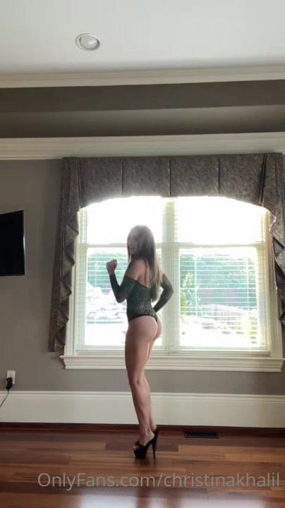 Christina Khalil bare nude tits Sheer Bodysuit