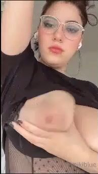 Miki Blue bouncing boobs