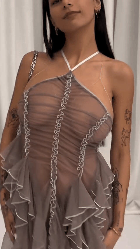 Mia Khalifa see through dress