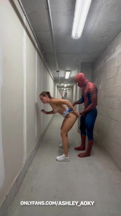Ashley_aoky spiderman cosplay fuck